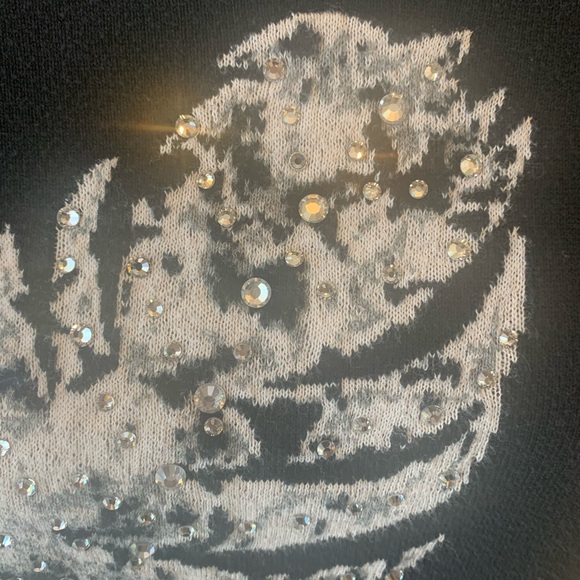 Cynthia Rowley Sparkle Feather Sweater XL - Picture 2 of 4